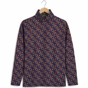Eddie Bauer Vintage Multicolor Geometric Mock Neck Top Large